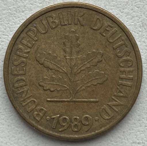 Германия 5 пфеннигов 1989 г. D