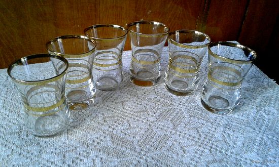 Рюмки с ,,позолотой'' СССР 10шт.