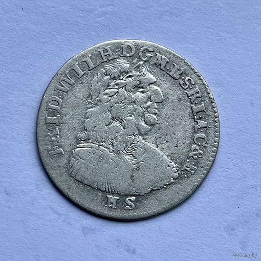 Монета СЕРЕБРО ПРУССИЯ шостак / 6 грошей 1687 год ФРИДРИХ ВИЛЬГЕЛЬМ l ОТЛИЧНЫЙ