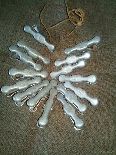 Прищепки бельевые СССР алюминиевые 50-60-е гг