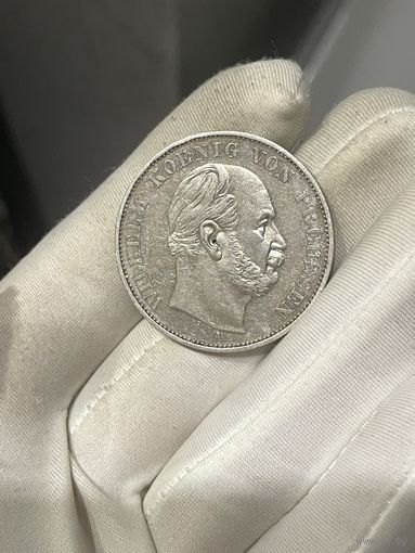 Талер 1871 рельеф ! очень хорошая ! с рубля !!