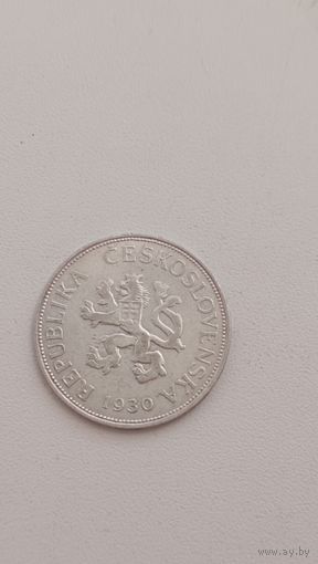 ЧЕХОСЛОВАКИЯ 5 крон 1930 год/ серебро/