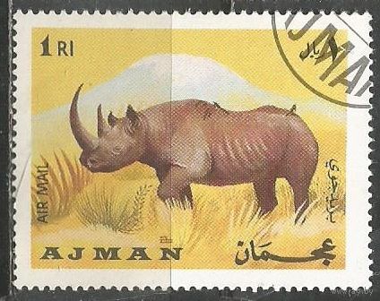 Аджман. Авиа. Носорог. 1969г. St#553,
