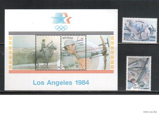 Бельгия-1984,(Мих.1271-1272,БЛ.54)  ** Спорт, ОИ-1984 (полная серия)