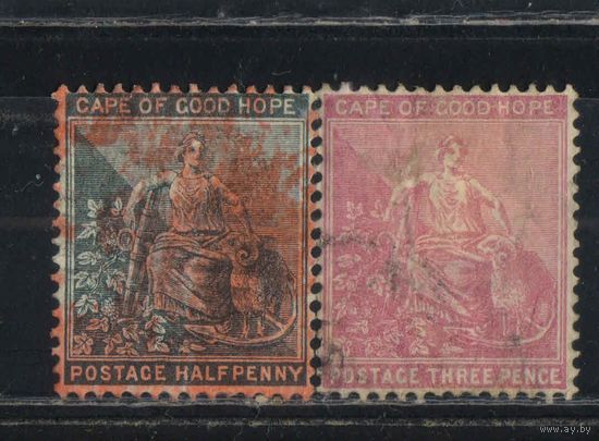 GB Колонии Мыс Доброй Надежды 1882 Аллегория Сидящая Надежда #22,26