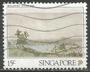 Сингапур. Живопись Л.Бретона. 1990г. Mi#590.