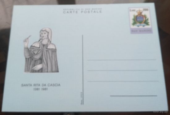 1981 год Сан-Марино 600 лет святой Рите