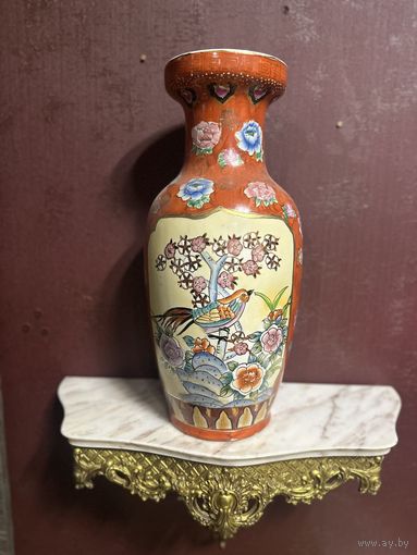 Старинная японская ваза, ручная роспись, клеймо, много лотов с рубля