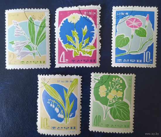 КНДР 1966 Цветы.