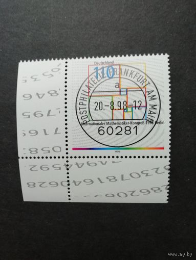 Германия. 1998 Марка "Интернациональный конгресс математиков в Берлине" (гашеная с клеем) Mi.2005 каталог 1.00 евро