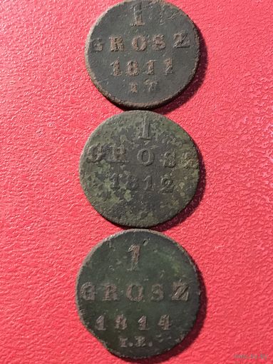 1 грош 1811-1814г.цена за все.