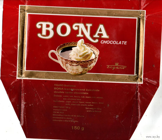 Обертка от шоколада "Bona" (Figaro, Братислава)