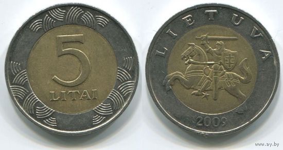 Литва. 5 литов (2009)