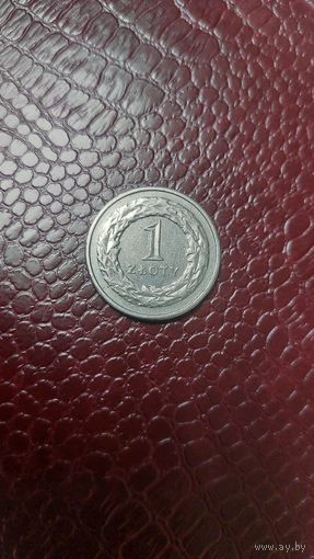 Монета 1 злотый 2008г. Польша. Редкая. Неплохая!