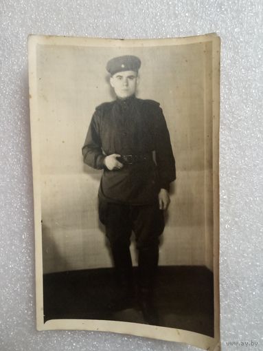 Фотография. Красноармеец РККА. Форма образца 1943 года.