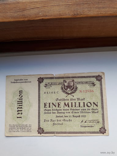 Германия Фрейталь нотгельд 1000000 марок 1923