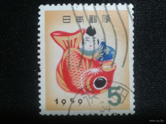 Япония, 1958. Новый год. Игрушка из Такамацу