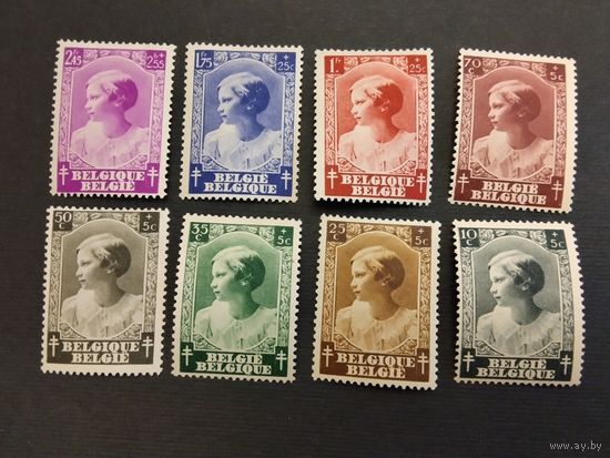 Бельгии. 1937г. Mi 457-404 * Полная серия.