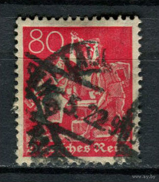 Рейх (Веймарская республика) - 1921 - Кузнецы 80 Pf - [Mi.166] - 1 марка. Гашеная.  (Лот 83BC)