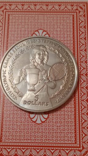 Ниуэ 5 долларов 1988 Штефи Граф