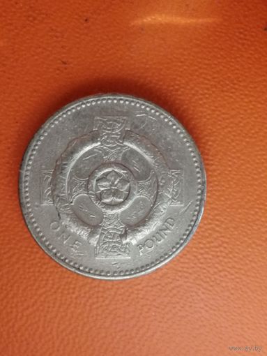 Великобритания, 1 фунт, 2001 год, KM# 1013