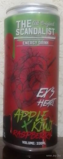 Банка от энергетика THE SCANDALIST EX'S HEART Apple x Kiwi Raspberry 330ml (ОБМЕН/ПРОДАЖА/ТОРГ) 1лот=1шт