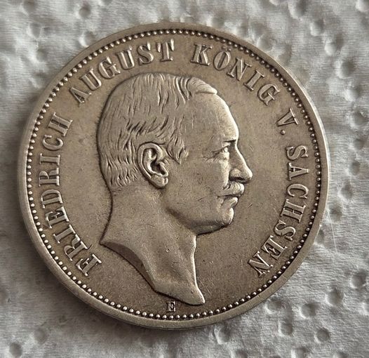 Саксония 3 марки 1909