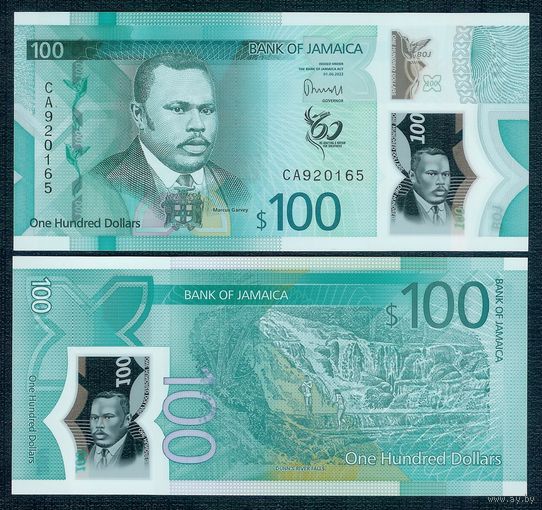 Ямайка 100 долларов 2022 год, UNC