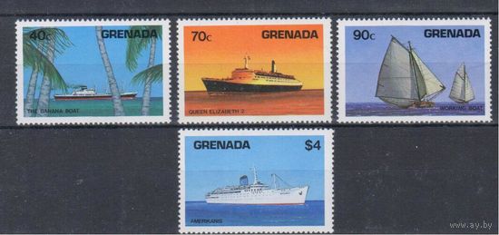 [1292] Гренада 1984. Корабли,парусник. СЕРИЯ MNH. Кат.15 е.