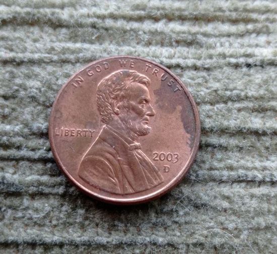 Werty71 США 1 цент 2003 D