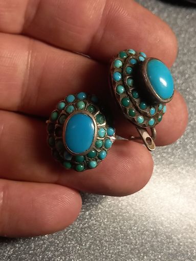 Кольцо и серьга серебряные 925 антуражные 12.4 грамм старт с 75 руб