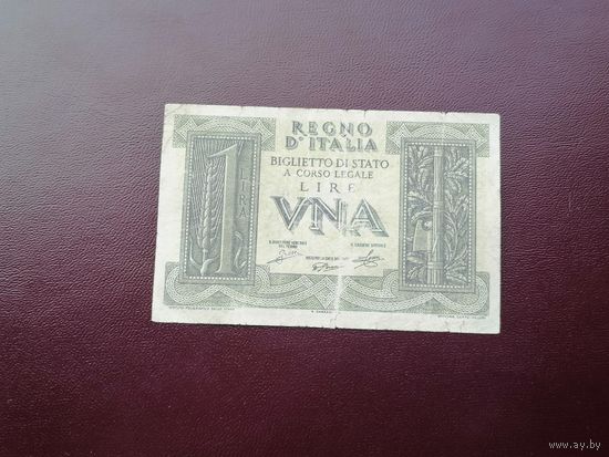Италия 1 лир  1939