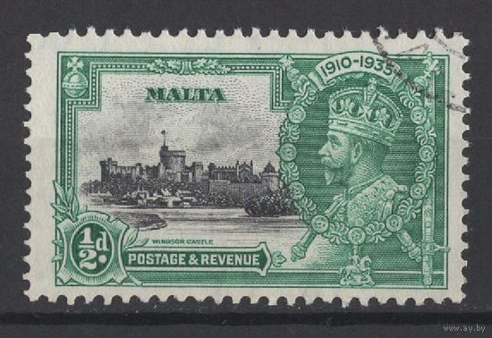 1935 Мальта Юбилей коронации Георг V, Замок Виндзор Used