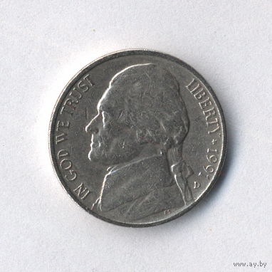 США, 5 центов 1991 г.