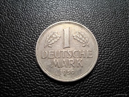 Германия 1 марка 1950 "J" - Гамбург