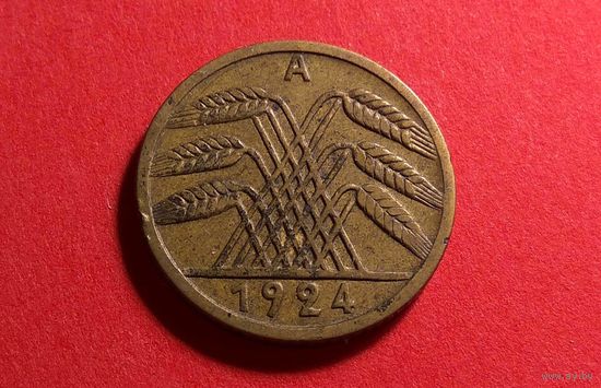 5 рентенпфеннигов 1924 A. Германия.