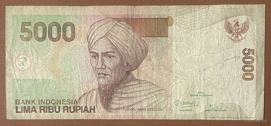 Банкнота. Индонезия. 5000 рупий 2012 год.