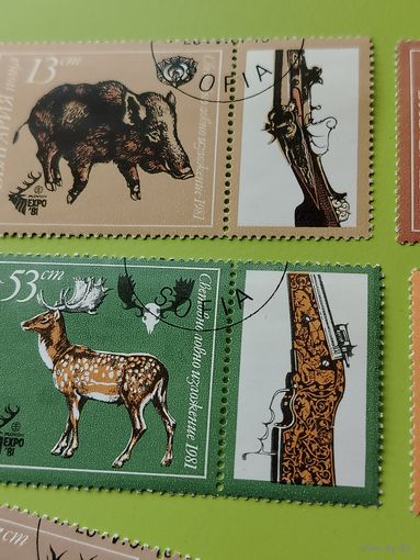 Марки почтовые. лот (6шт) болгария