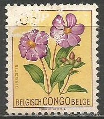 Бельгийское Конго. Цветы. Дисотис круглолистый. 1952г. Mi#295.