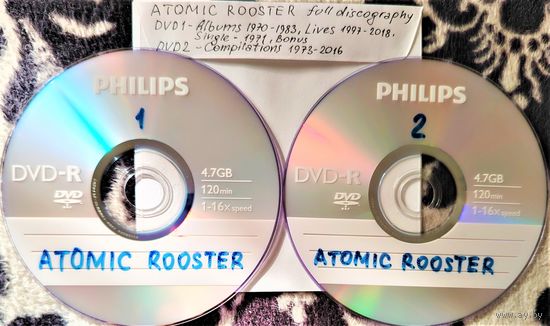 DVD MP3 ATOMIC ROOSTER полная дискография (Progressive rock, classic rock, blues rock, hard rock) - 2 DVD