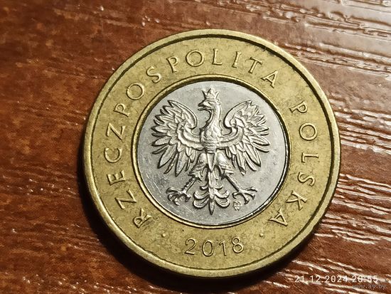 Польша 2 злотых 2018