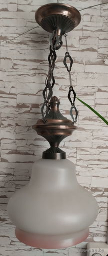 Подвесной светильник ЯСЬ с плафоном эпохи СССР