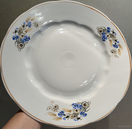 Блюдо большое,Рига (Васильки,ромашки,колосья)