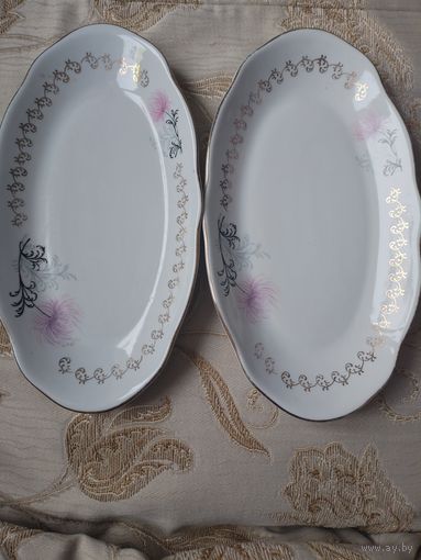 Два овальных небольших блюда ФЗ Рижский 27см х 15