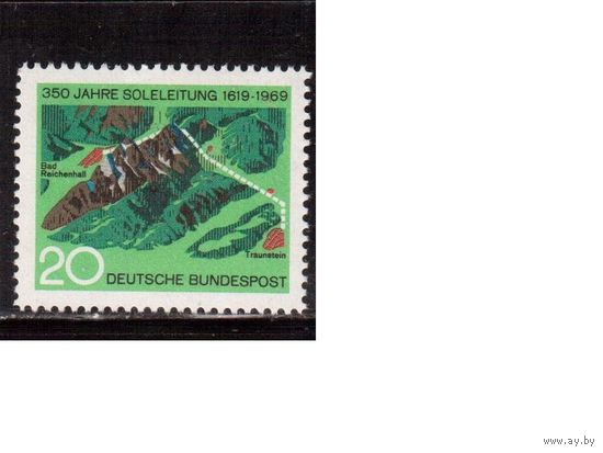 Германия(ФРГ)-1969,(Мих.602), ** ,