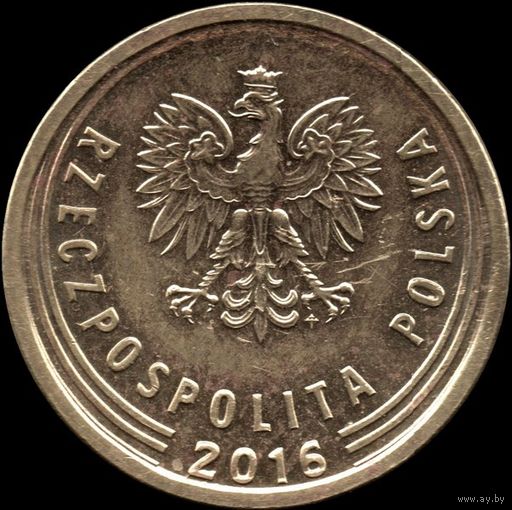 Польша 5 грошей 2016 г. Y#925 (22-11)