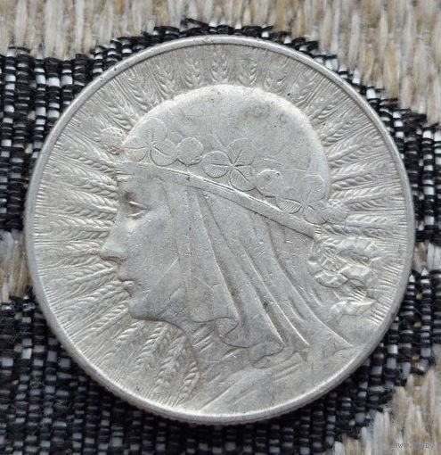 Польша 5 злотых 1933 года. Ядвига. Буква монетного двора. Серебро. (БайКос). Предложи свою цену или обмен!