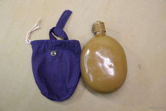 Фляга с чехлом СССР. новая. Распродажа коллекции вещей. С РУБЛЯ! АУКЦИОН!