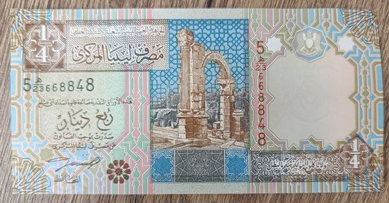 1/4 Динара 2002 года - Ливия - UNC