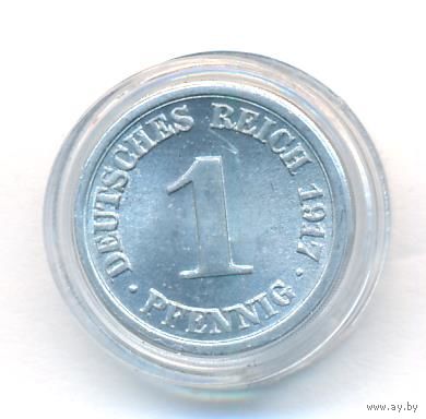 Германия 1 пфенниг 1917 год F _состояние ХF